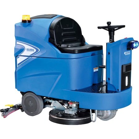 Global Industrial Auto Ride-On Floor Scrubber, 40in Cleaning Path 641750